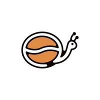 Snail bean coffe line creative logo vector