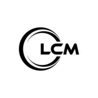 LCM letter logo design in illustration. Vector logo, calligraphy designs for logo, Poster, Invitation, etc.