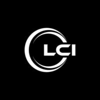LCI letter logo design in illustration. Vector logo, calligraphy designs for logo, Poster, Invitation, etc.