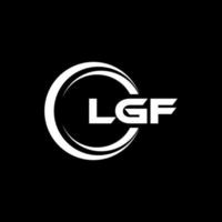 LGF letra logo diseño en ilustración. vector logo, caligrafía diseños para logo, póster, invitación, etc.