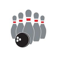 Bowling icon logo,illustration template design vector