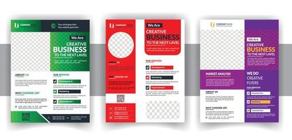 Modern Unique Business Flyer Bundle Design Template vector