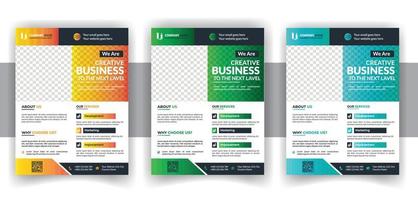 Modern Unique Business Flyer Bundle Design Template vector