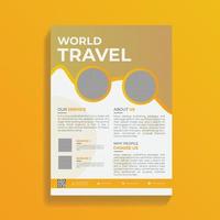 Creative and Modern Travel Service  Promotional Flyer Design Template vector