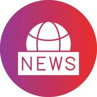 vector diseño global Noticias icono estilo