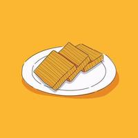 lapis legit vector illustration of Indonesian traditional food