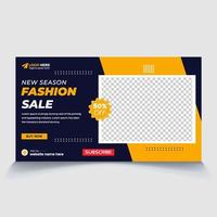 New season fashion sale offers promotional video web thumbnail design eps vector file