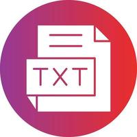 Vector Design TXT Icon Style