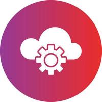 Vector Design Cloud Settings Icon Style