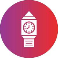 vector diseño reloj torre icono estilo