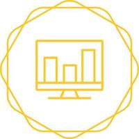 Analytics on screen Vector Icon