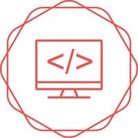 Coding on screen Vector Icon