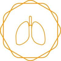 icono de vector de pulmones