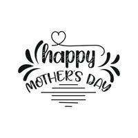 Happy mothers day celebration greeting card and  mom and child love vector