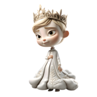 Awe Inspiring 3D Queen with a Regal Gaze PNG Transparent Background