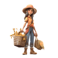 Magical and Mystical 3D Florist Women Enigmatic and Esoteric Models for Fantasy and Mythical Floral Worlds PNG Transparent Background