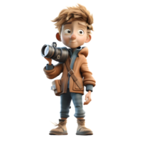 Little Explorers with Cameras PNG Transparent Background