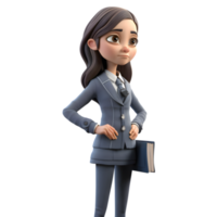 Energetic and Adorable Business Women Active and Fun Characters for Corporate Videos and Presentations PNG Transparent Background