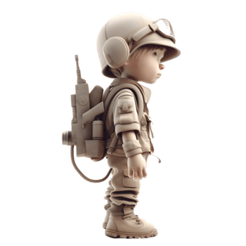 orgulloso a servir 3d hacer de Ejército hombre en uniforme en blanco antecedentes png transparente antecedentes