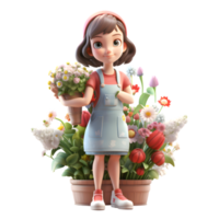 Fett gedruckt und gewagt 3d Florist Frauen furchtlos und abenteuerlich Modelle zum Alternative und Avantgarde garde Blumen- Stile png transparent Hintergrund