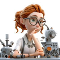 Cute Doctor Women with Perseverance Dedicated and Resilient Characters for Health Services Advertising PNG Transparent Background