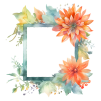 Jahrgang Blumen- Rahmen Design mit Rosen, Pfingstrosen, und zart Blätter png transparent Hintergrund