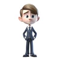 3D Businessman with Smartphone Suitable for Mobile or Communication Related Projects PNG Transparent Background