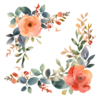 delikat botanisk gräns med vit blommor och grönska png transparent bakgrund