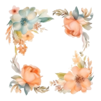 rústico floral invitación con terroso tonos y natural texturas png transparente antecedentes