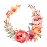 Jahrgang botanisch Design mit zart Rosa Rosen und Grün png transparent Hintergrund