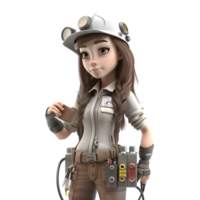 Creative and Insightful 3D Engineer Women Imaginative and Intuitive Models for Industrial Design Media PNG Transparent Background