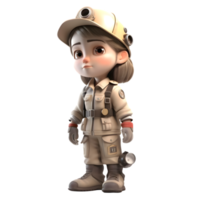 Strong and Agile 3D Firefighter Women Robust and Nimble Models for Rescue Operations and Training Materials PNG Transparent Background