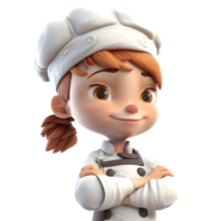 Intelligent and Adorable Chef Women Smart and Lively Characters for Culinary Education and Marketing PNG Transparent Background