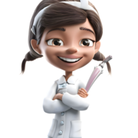 Cute Dentist Women with Personality Expressive and Approachable Characters for Oral Care Education and Marketing PNG Transparent Background