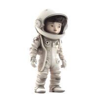 Beyond the Atmosphere 3D Render of Astronaut on White Background PNG Transparent Background