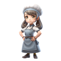 Creative and Innovative Chef Women Imaginative and Dynamic Characters for Culinary Industry Projects PNG Transparent Background