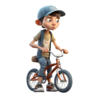 Stylish 3D Cyclist Great for Lifestyle or Fashion Related Designs PNG Transparent Background