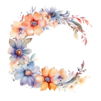 rustiek waterverf bloemen ontwerp met natuurlijk texturen en aards tonen PNG transparant achtergrond