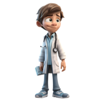 Friendly 3D Doctor with Bandage Great for First Aid or Injury Care Related Concepts PNG Transparent Background