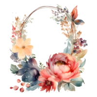 Boho Stil Blumen- Rahmen mit Gefieder und Schmetterlinge. romantisch Einladung Design. png transparent Hintergrund