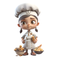 Cute Chef Women in Action Dynamic and Energetic Models for Culinary Presentations and Promotions PNG Transparent Background