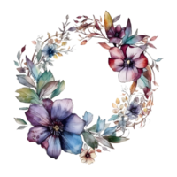 Jahrgang Blumen- Rahmen Design mit Rosen, Pfingstrosen, und zart Blätter png transparent Hintergrund