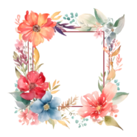 feminin blommig inbjudan med delikat lila och rosa blooms png transparent bakgrund