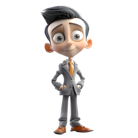 Serious 3D Businessman Ideal for Financial or Investment Related Projects PNG Transparent Background