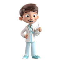 profesional 3d dentista con blanco Saco Perfecto para médico o cuidado de la salud relacionado diseños png transparente antecedentes