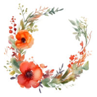 Hand gemalt Blumen- Rand mit erröten Rosa und Pfirsich Blumen. romantisch und verträumt Design. png transparent Hintergrund