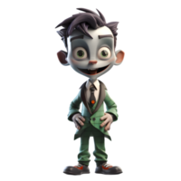 Whimsical 3D Joker Boy Great For Fantasy or Fairy Tale s PNG Transparent Background