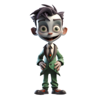 Whimsical 3D Joker Boy Great For Fantasy or Fairy Tale s PNG Transparent Background