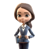 Cute Business Women with Personality Expressive and Lively Characters for Business and Finance Videos PNG Transparent Background