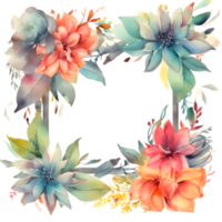 minimalistisch botanisch Einladung mit Weiß Blumen und Grün Blätter png transparent Hintergrund